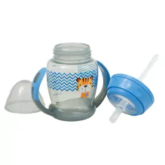 CLINGO - COPO COM ALÇA E CANUDO 230ML - TIGRE