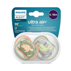 AVENT - CHUPETA ULTRA AIR DUPLA DECORADA 6-18M VERDE CINZA na internet
