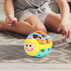MORDEDOR COM CHOCALHO HAPPY BALL - AMARELO na internet