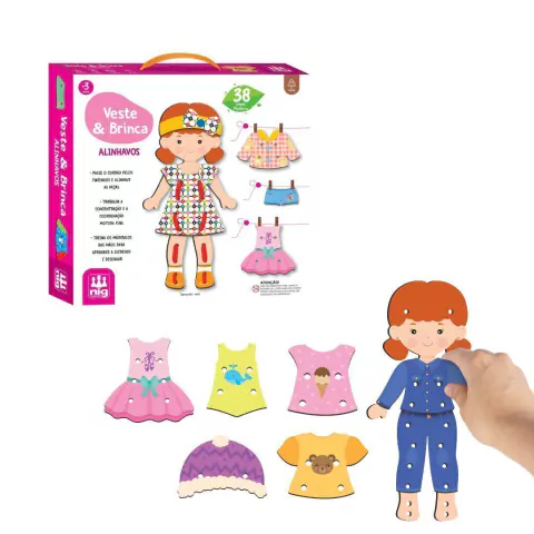 NIG - BRINQUEDO ALINHAVOS VESTE E BRINCA