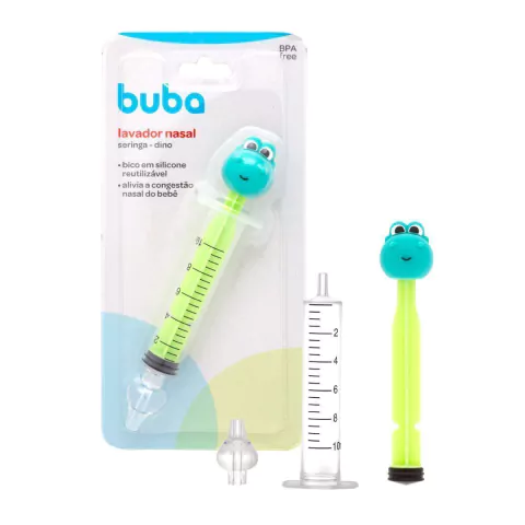 BUBA - SERINGA LAVADORA NASAL DINO VERDE 10ML