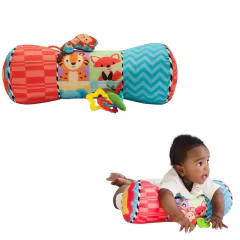 BUBA - ALMOFADA ROLINHO DE ATIVIDADES COM ARGOLAS E BUZININHA