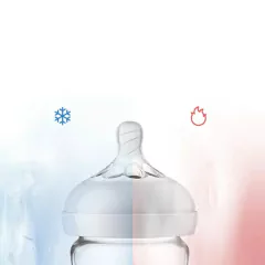 AVENT - MAMADEIRA DE VIDRO PÉTALA 240ML 1M+ BICO 2 - Mamu Kids Store