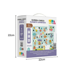 BABEBI - QUEBRA CABEÇA ALFABETO DIVERTIDO EM MADEIRA - loja online