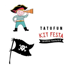 TATUFUN - KIT FESTA PIRATA A VISTA TATUAGEM TEMPORÁRIA