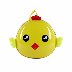 MOCHILA INFANTIL ESCOLAR COM GUIA PINTINHO AMARELO 30CM