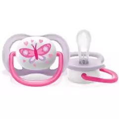 AVENT - CHUPETA ULTRA AIR ANIMAIS BORBOLETA ROSA 0M+ - Mamu Kids Store