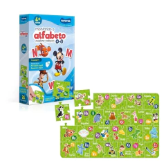 TOYSTER - QUEBRA CABEÇA MONTANDO O ALFABETO DISNEY 26 PEÇAS