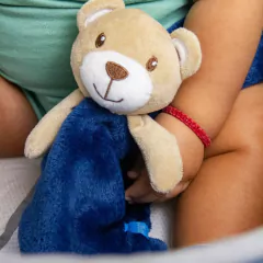 CLINGO - NANINHA CONFORTO 30CM AZUL - URSO