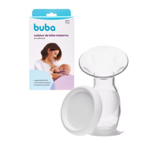 BUBA - COLETOR DE LEITE MATERNO EM SILICONE COM VENTOSA