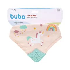 BUBA - BANDANA DE ALGODÃO COM MORDEDOR MAGIC UNICÓRNIO na internet