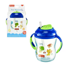 FISHER PRICE - COPO DE TREINAMENTO COM CANUDO 270ML - AZUL