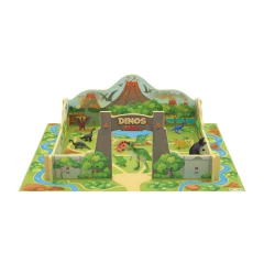 JUNGES - DINOS PARK COM DINOSSAROS EM MADEIRA PLAYSET na internet