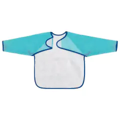 BUBA - AVENTAL BABADOR COM MANGAS - PINCELADAS AZUL