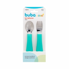 Imagem do BUBA - KIT 2 TALHERES BUBAZOO DINO VERDE