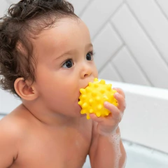 CLINGO - BRINQUEDO DE BANHO BOLAS SENSORIAIS 4 UNIDADES