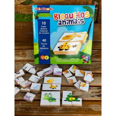 BATE BUMBO - QUEBRA-CABEÇA BLOQUITOS ANIMAIS - Mamu Kids Store