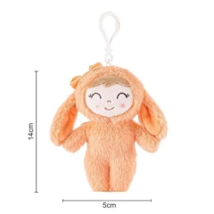 GLOVELEYA - MINI BONECA 14CM SPRING PELÚCIA COELHA - LARANJA - comprar online