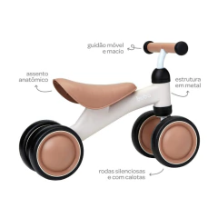 BUBA - BICICLETA DE EQUILÍBRIO 4 RODAS - BEGE na internet