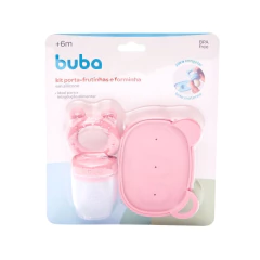 BUBA - KIT PORTA FRUTINHAS E FORMINHAS - ROSA - loja online