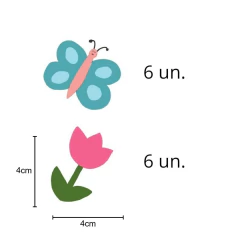 TATUFUN - KIT FESTA BORBOLETA TATUAGEM TEMPORÁRIA INFANTIL - comprar online