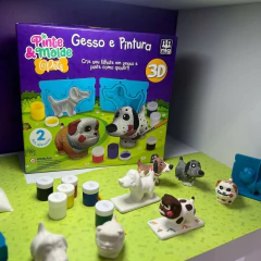 NIG - BRINQUEDO PINTE E MOLDE GESSO E PINTURA PETS 3D na internet