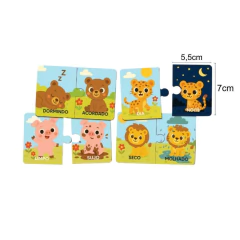 BABEBI - MEUS PRIMEIROS OPOSTOS QUEBRA CABEÇA EM MADEIRA - comprar online