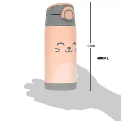 BUBA - COPO TÉRMICO PAREDE DUPLA CANUDO 400ML GUMY NUDE - comprar online