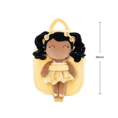GLOVELEYA - MOCHILA COM BONECA BAILARINA AMARELA CACHOS - MORENA - comprar online