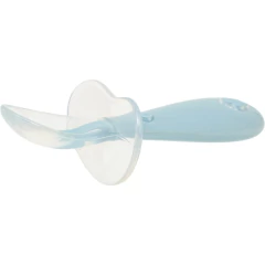 BUBA - COLHER EM SILICONE COM PROTETOR - AZUL - Mamu Kids Store