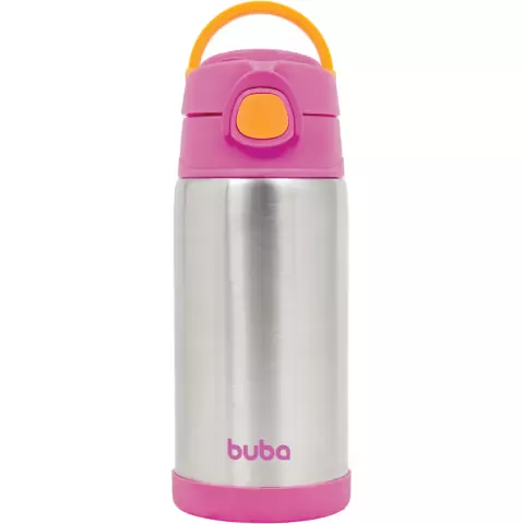 BUBA - GARRAFA TÉRMICA INOX PAREDE DUPLA 400 ML ROSA