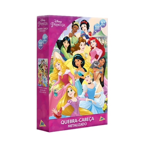 TOYSTER - QUEBRA CABEÇA PRINCESA METALIZADO 100 PEÇAS ENCAPADO