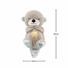 LONTRA EM PELÚCIA MUSICAL QUE RESPIRA 30CM - BEGE - comprar online