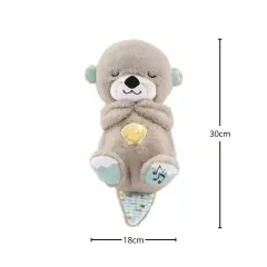 LONTRA EM PELÚCIA MUSICAL QUE RESPIRA 30CM - MARROM - comprar online