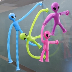 BONECO SENSORIAL ALIENÍGENA DIVERTIDO QUE ESTICA COM VENTOSA - ROSA - loja online