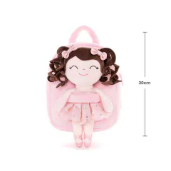 GLOVELEYA - MOCHILA COM BONECA BAILARINA ROSA CACHOS - CASTANHO - comprar online