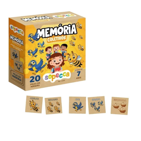SOPECCA - JOGO DA MEMÓRIA DIDÁTICO COLETIVOS 20 PEÇAS