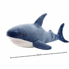 PELÚCIA ALMOFADA INFANTIL TUBARÃO 45CM - AZUL - comprar online