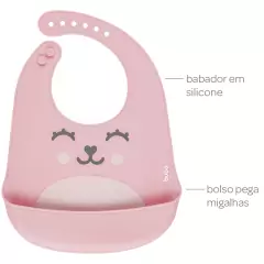 BUBA - BABADOR SILICONE PEGA MIGALHAS - GUMY ROSA - comprar online