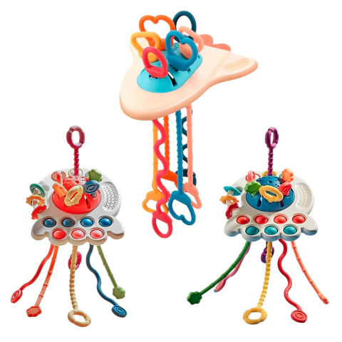 BRINQUEDO SENSORIAL MONTESSORI MULTIFUNÇÃO 4 EM 1