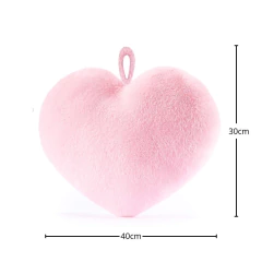 GLOVELEYA - ALMOFADA PELÚCIA CORAÇÃO - ROSA - comprar online