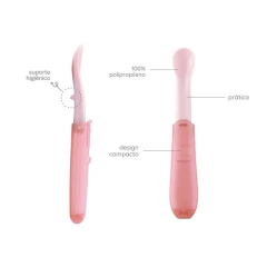 BUBA - KIT 2 COLHERES DOBRÁVEIS - ROSA na internet