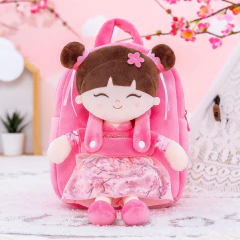 GLOVELEYA - MOCHILA COM BONECA ORIENTAL - ROSA na internet