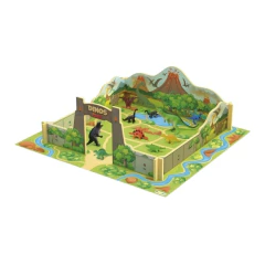 JUNGES - DINOS PARK COM DINOSSAROS EM MADEIRA PLAYSET - Mamu Kids Store