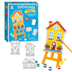 NIG - BRINQUEDO DE MADEIRA - KIT PINTURINHA - CASINHAS