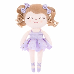 GLOVELEYA - BONECA 35CM BAILARINA LILÁS CACHOS - LOIRA