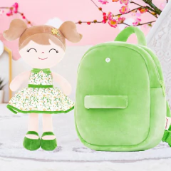 GLOVELEYA - MOCHILA COM BONECA SPRING FLOWER - VERDE - loja online