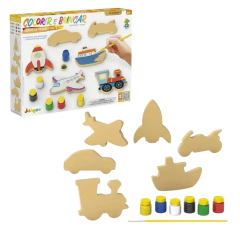 JUNGES - KIT COLORIR E BRINCAR COM PINCEL E GUACHE - MEIOS DE TRANSPORTE