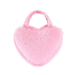 GLOVELEYA - BOLSA DE MÃO CORAÇÃO - ROSA CORAÇÕES
