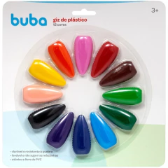 BUBA - GIZ DE PLÁSTICO 12 CORES - Mamu Kids Store